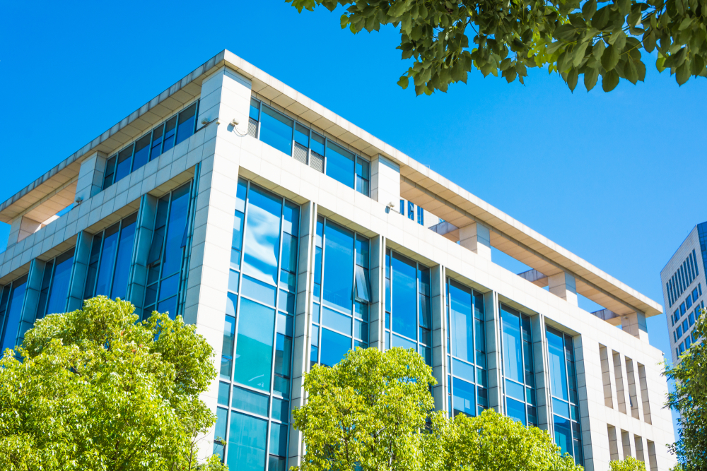Modern office building evaluated during an existing condition assessment in Utah.